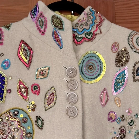 Etro Vintage Hand Beaded Multi Colored Coat - Picture 2 of 11
